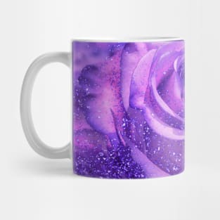 Purple Roses romantic floral glitter flowers Mug